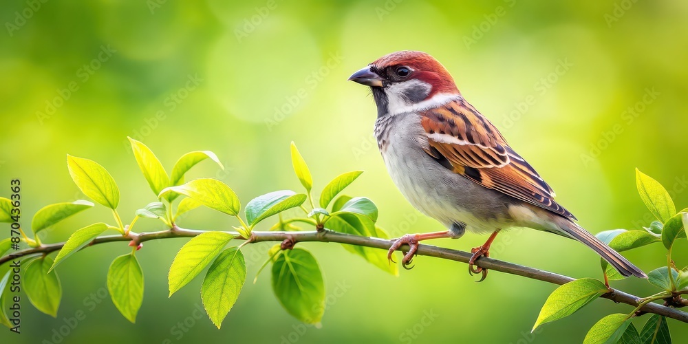 Sparrow perched on a lush green tree branch , bird, wildlife, nature, outdoors, feathers, small, cute, perched, tree Sparrow perched on a lush green tree branch , bird, wildlife, nature, outdoors, feathers, small, cute, perched, tree