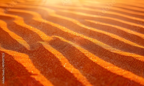 red sand texture was crafted at sunset , Generative AI