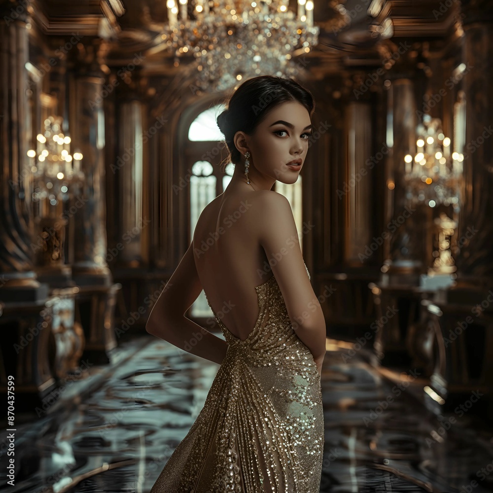 Naklejka premium Elegant Fashion Portrait. 