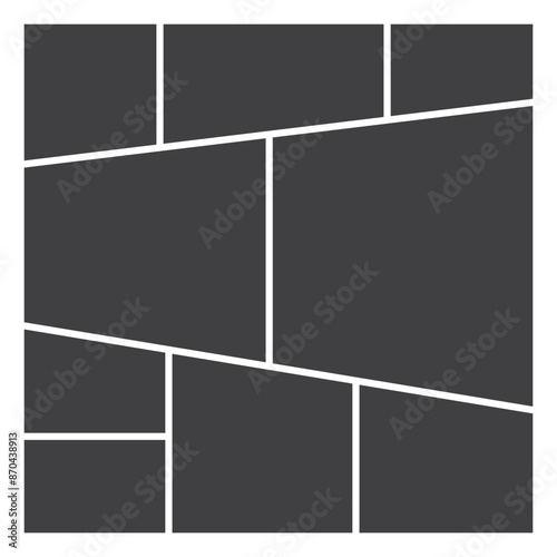 Mockup photo collage collection frame design illustration