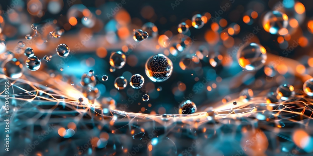 Intricate abstract background visualizes shifting probabilities governing subatomic particles in Quantum Mechanics. Concept Quantum Mechanics, Shifting Probabilities, Subatomic Particles Intricate abstract background visualizes shifting probabilities governing subatomic particles in Quantum Mechanics. Concept Quantum Mechanics, Shifting Probabilities, Subatomic Particles
