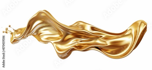 A 3D render of gold accessories against a white background in PNG format. photo