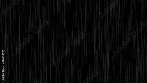 rain wall falling or rain fall  black screen. Raindrops splashing background. heavy Rain seamlessly loop able  footage animation. summer season video.