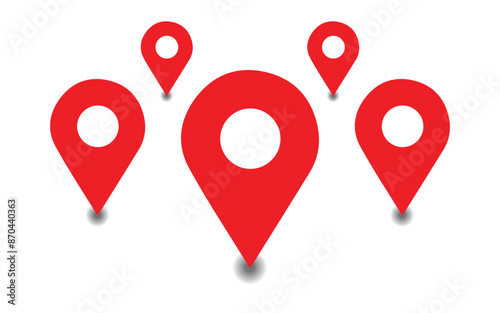  location pin icon symbol sign, map icon vector 