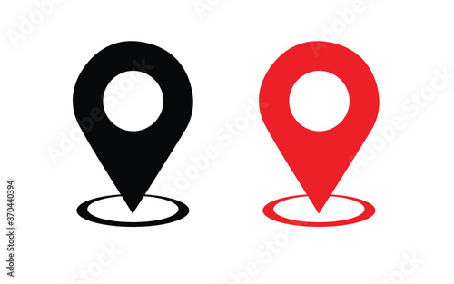  location pin icon symbol sign, map icon vector 