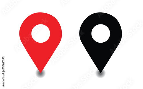  location pin icon symbol sign, map icon vector 