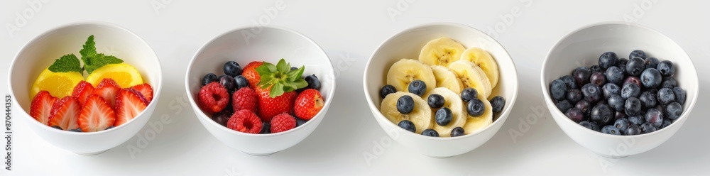 An acai bowl set on a transparent background as a png element An acai bowl set on a transparent background as a png element