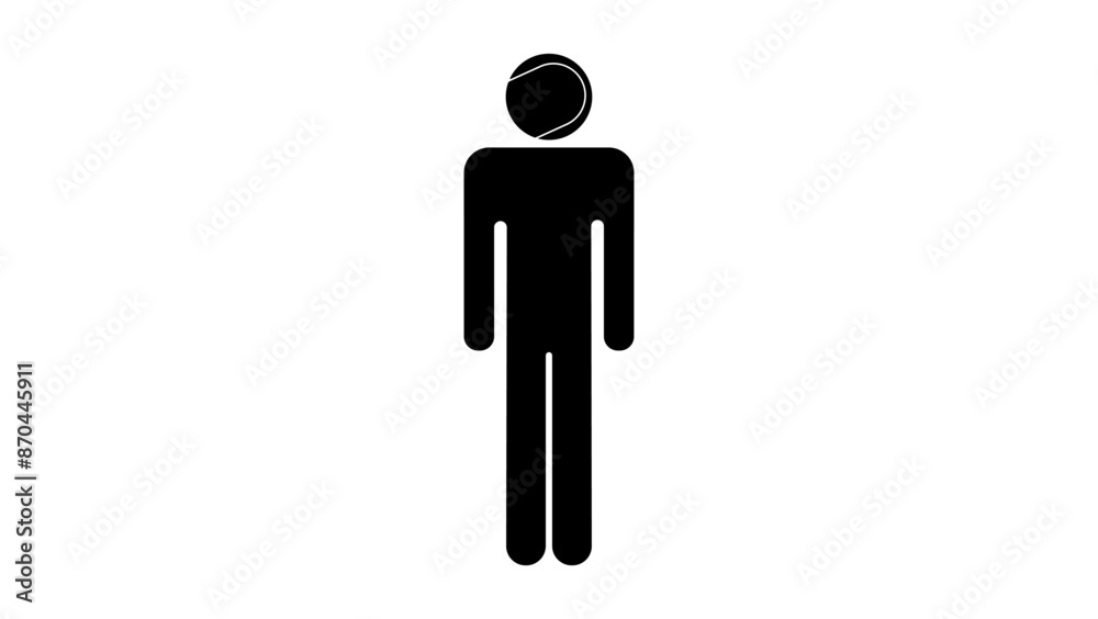 Tennis fan, black isolated silhouette Tennis fan, black isolated silhouette