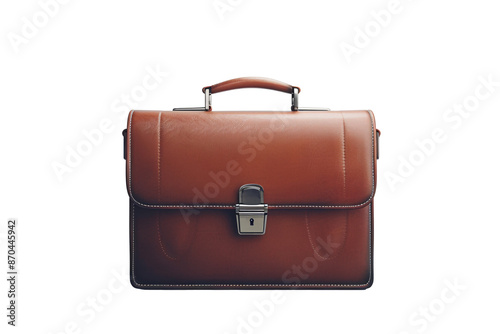 a brown briefcase with a lock