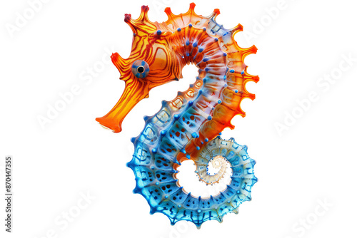 a seahorse with a white background photo