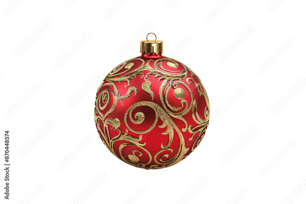 a red and gold christmas ornament a red and gold christmas ornament