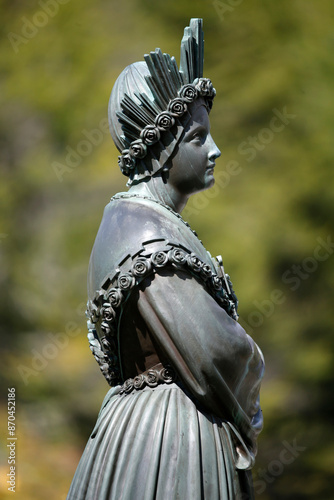 Shrine of Our Lady of la Salette.  Our Lady of la Salette statue. France. photo