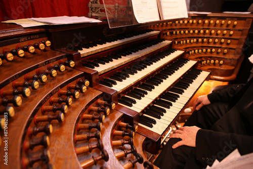 The organs of St Sulpice church.  France. photo