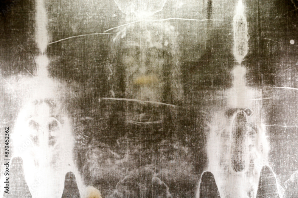Shroud of Turin.  Jesus Christ.  France. - obrazy, fototapety, plakaty 