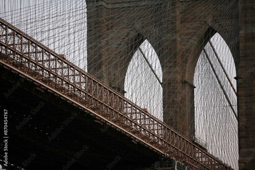 Fototapeta premium The Brooklyn bridge. Architecture. New York. USA.