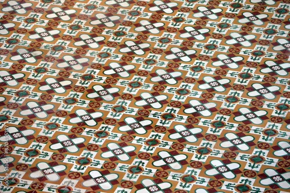 Obraz premium Cao Dai Holy See Temple. Floor. Thay Ninh. Vietnam.