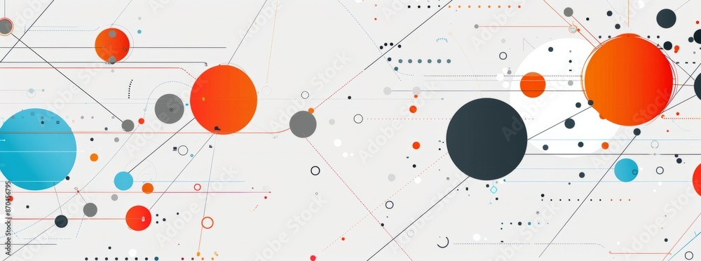 Abstract technology background with circles and dots Abstract technology background with circles and dots