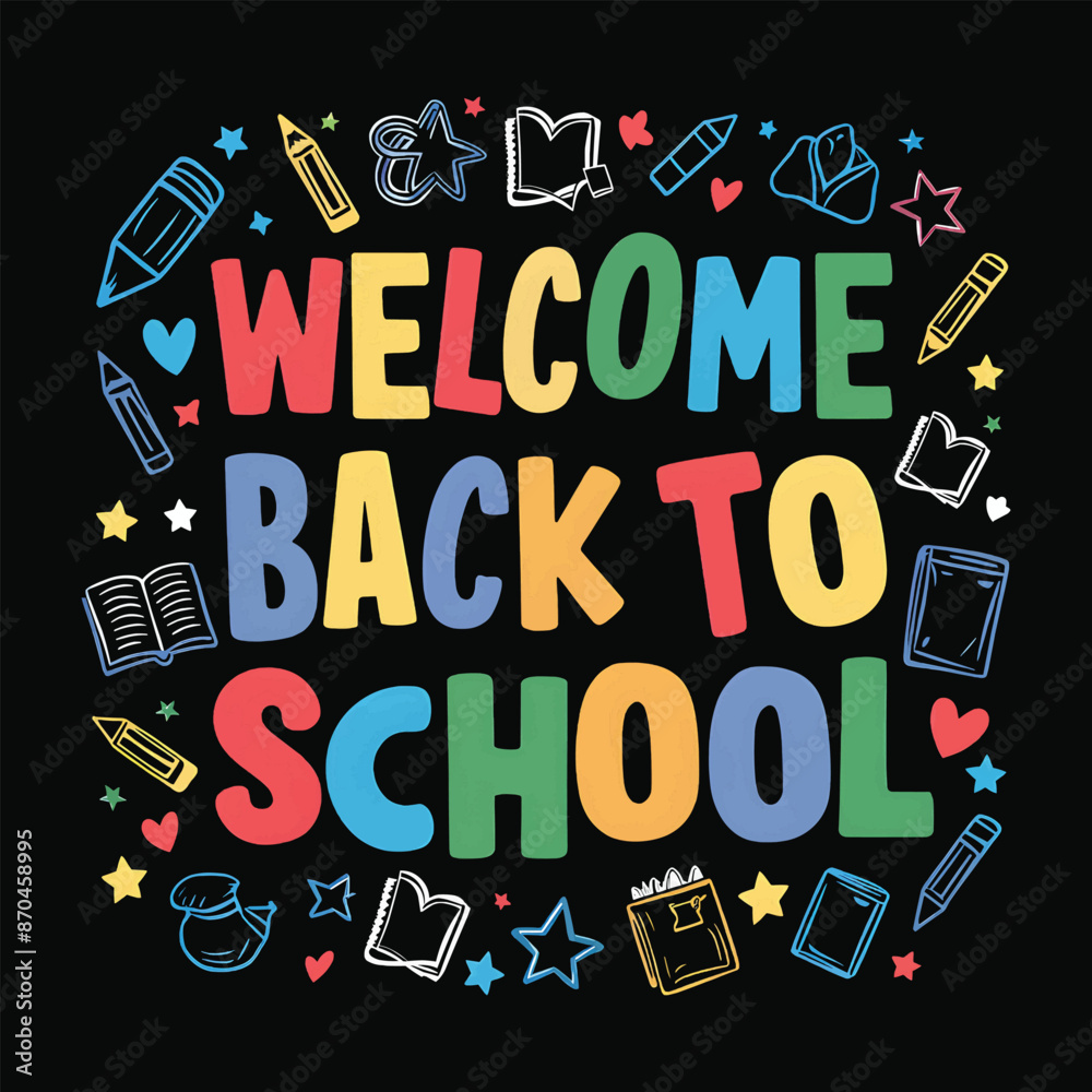 Welcome Back to School Vector T-Shirts Design