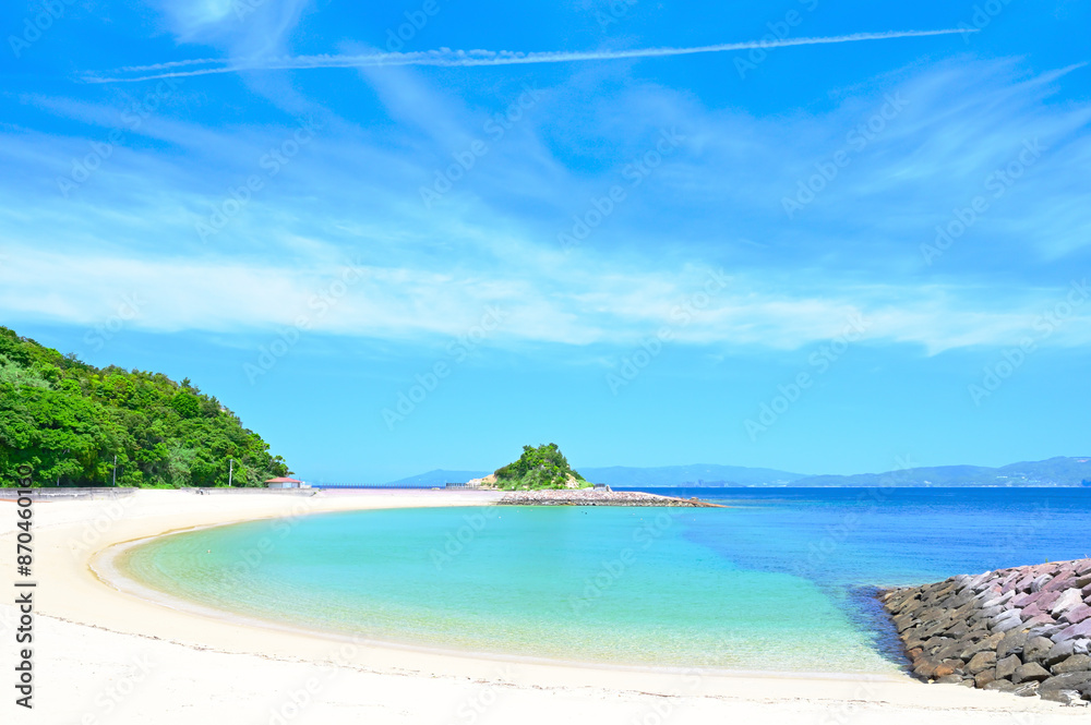 Fototapeta premium 伊王島海水浴場 コスタ・デル・ソル 長崎県長崎市