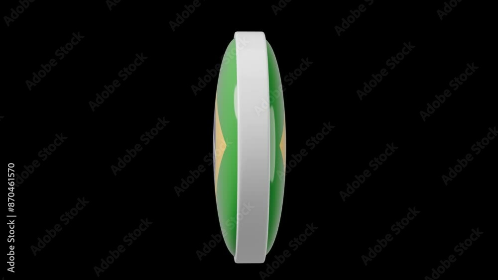 Brazil, brazilian Circle flag icon simple looped animation. Transparent backgound. 3d rendered movie with alpha channel. Round shape. Brazil, brazilian Circle flag icon simple looped animation. Transparent backgound. 3d rendered movie with alpha channel. Round shape.