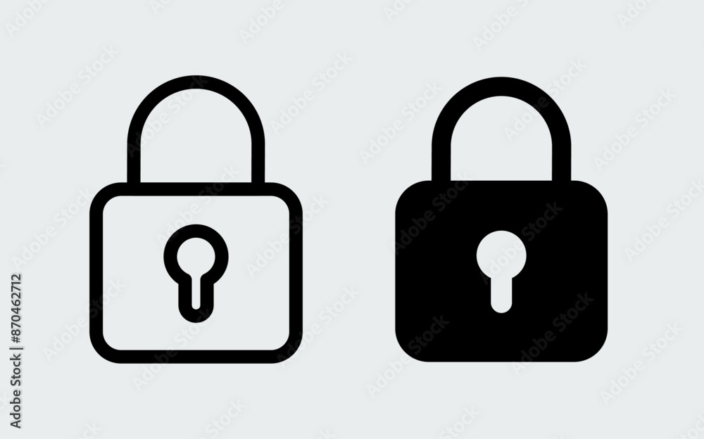 Security Lock or Padlock icon. Easy editable vector design. Security Lock or Padlock icon. Easy editable vector design.