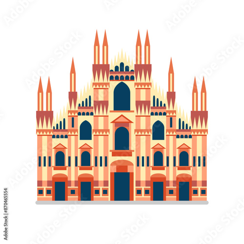 Obraz na płótnie Travel Italy Icon with Milan Cathedral w salonie