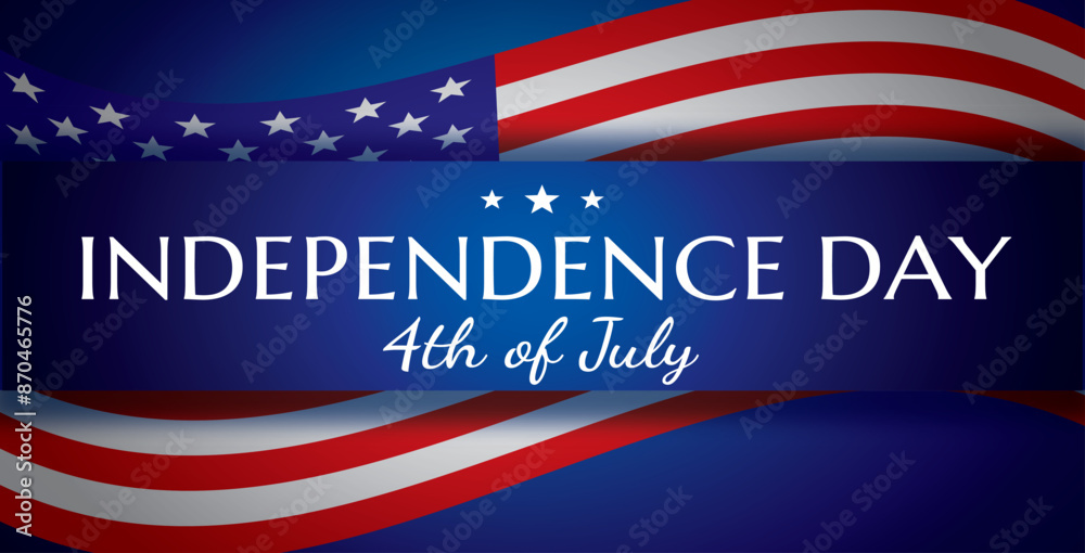 Fototapeta premium INDEPENDENCE DAY – JULY 4TH - Vector Illustration