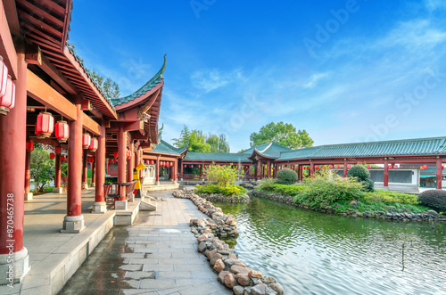 Chinese-style historical building in Yueyang Tower Park, Yueyang, China. photo