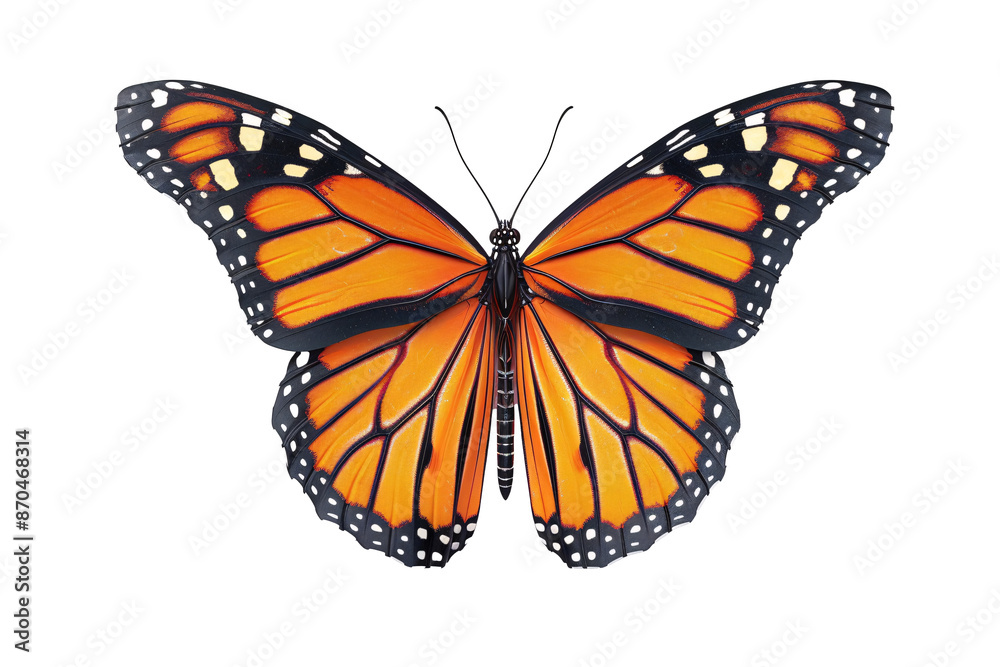 Fototapeta premium a butterfly with black and orange wings