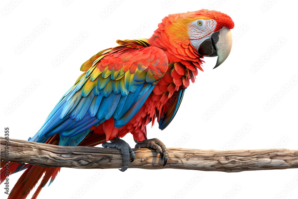 a colorful parrot on a branch a colorful parrot on a branch