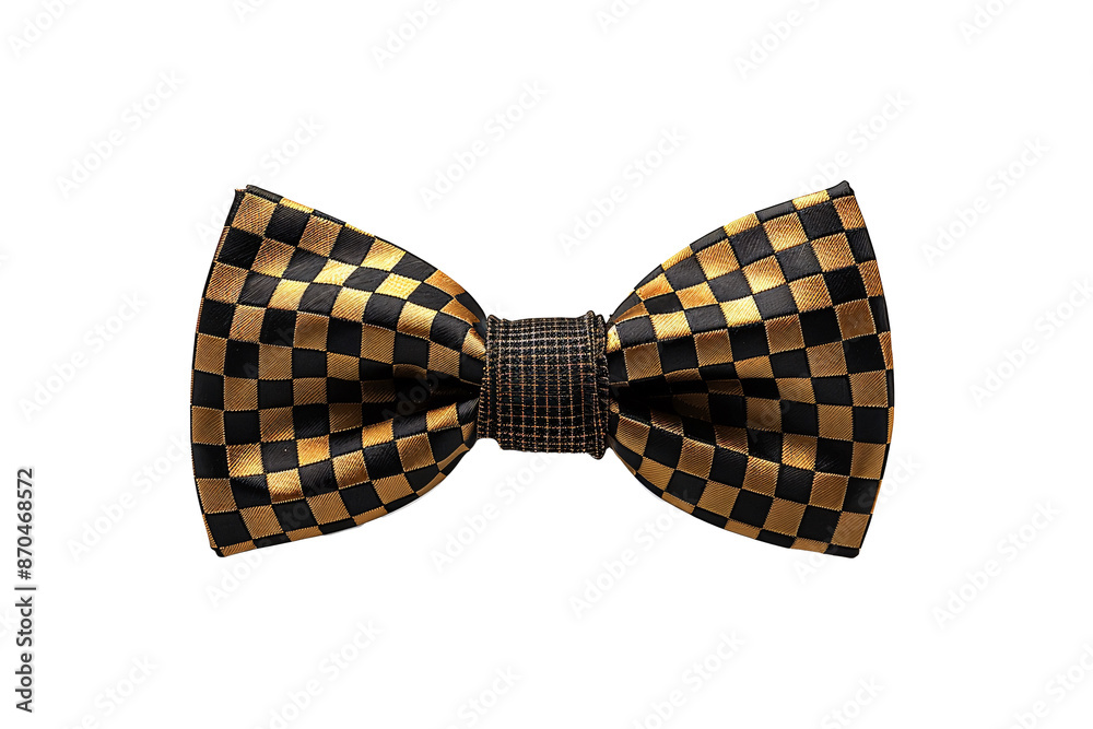 a black and gold checkered bow tie a black and gold checkered bow tie