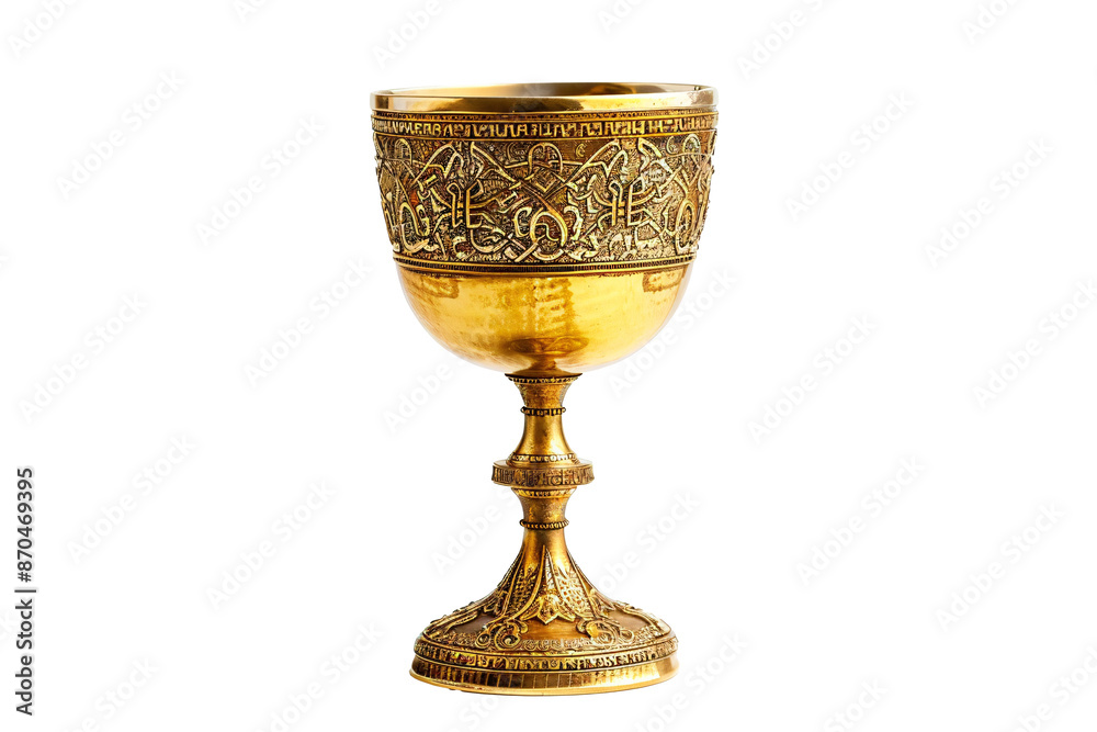 a gold goblet with a design on it a gold goblet with a design on it