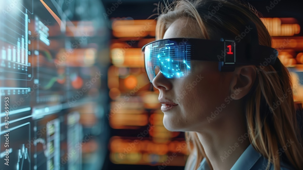 Financial advisor using augmented reality for visualizing financial growth in finance. Financial advisor using augmented reality for visualizing financial growth in finance.