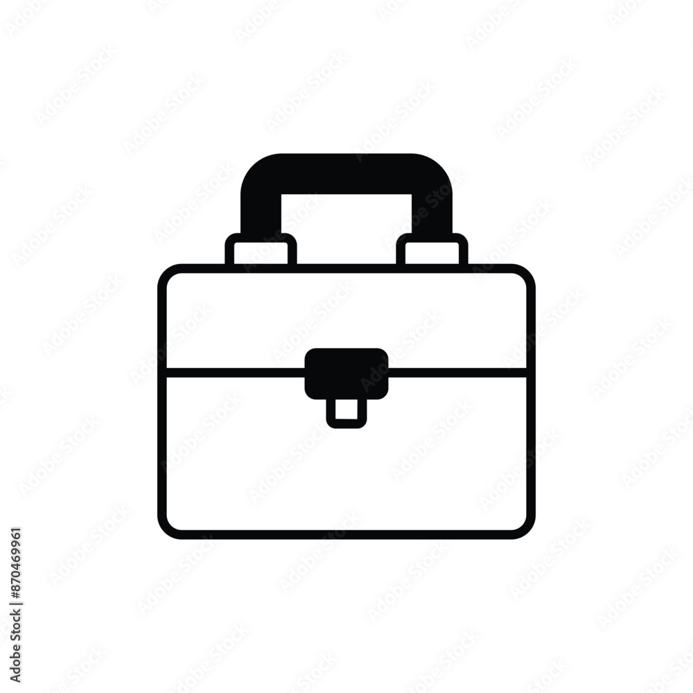 Briefcase icon design with white background stock illustration Briefcase icon design with white background stock illustration