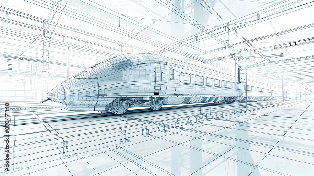 Futuristic Blueprint of High Speed Train Component Manufacturer Futuristic Blueprint of High Speed Train Component Manufacturer