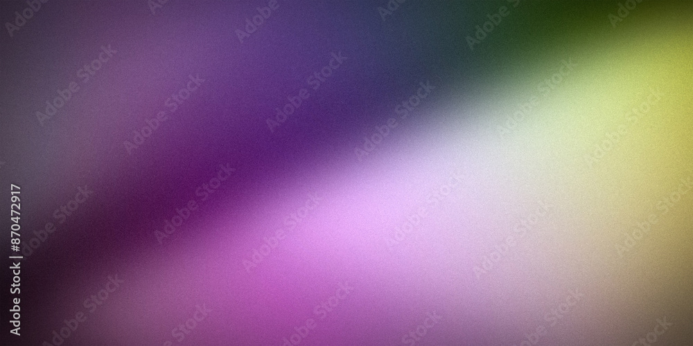 Fototapeta premium Gradient background with a blend of purple, green, and yellow hues, creating a vibrant and dynamic visual effect. Ideal for digital design, creative projects, and modern visuals