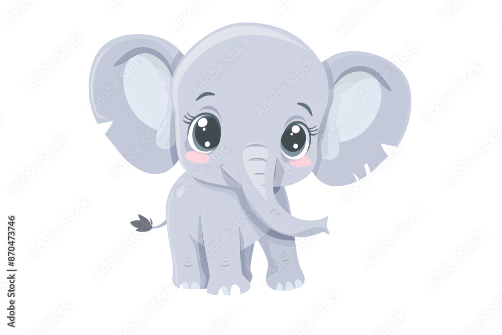 a cartoon of a baby elephant a cartoon of a baby elephant