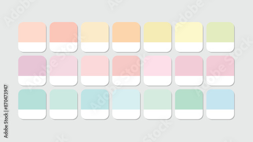 candy cake Color Guide Palette with Color Names. Example of candy cake catalog with RGB HEX code and name, Pantone Color Palette Catalog