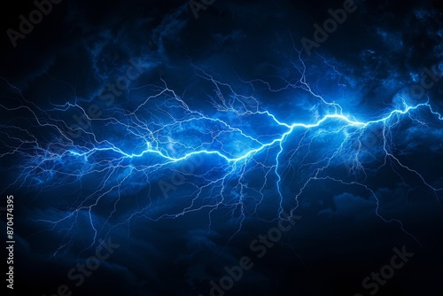 Electrifying Flash: Captivating Lightning on Dark Background