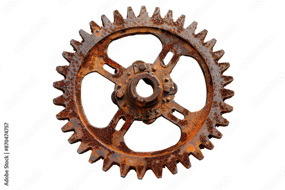 a rusty gear with a hole a rusty gear with a hole
