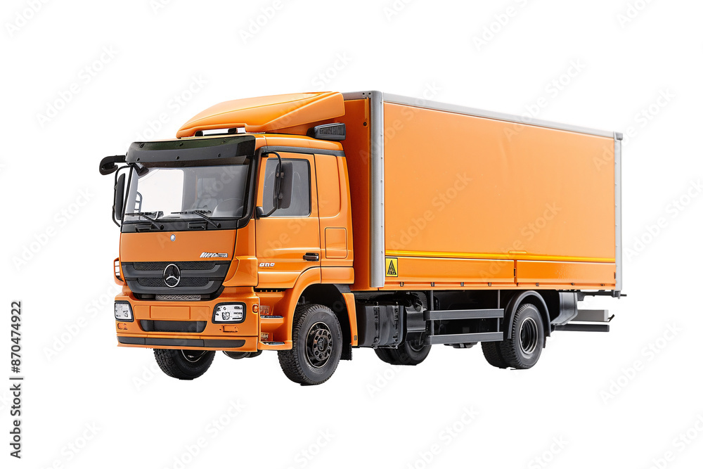 a orange truck with a white background a orange truck with a white background