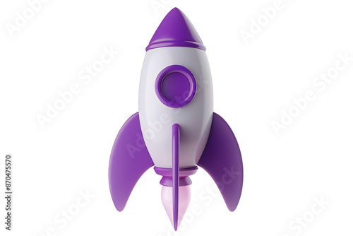 Obraz na płótnie a purple and white toy rocket w salonie