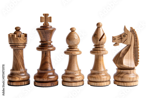 Obraz na płótnie a group of wooden chess pieces w salonie