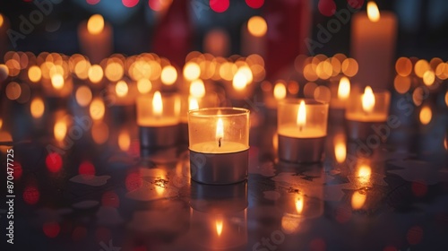 Candlelight vigil on International Holocaust Remembrance Day, a solemn memorial ceremony © Margo_Alexa