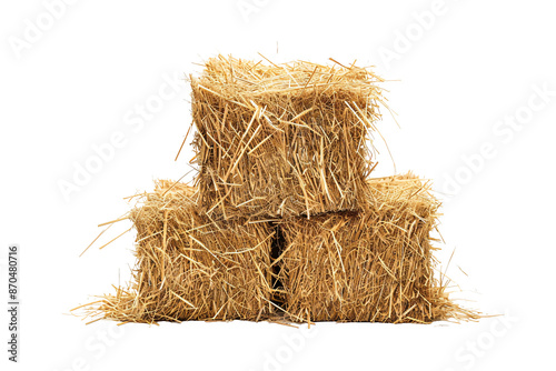Obraz na płótnie a stack of hay bales