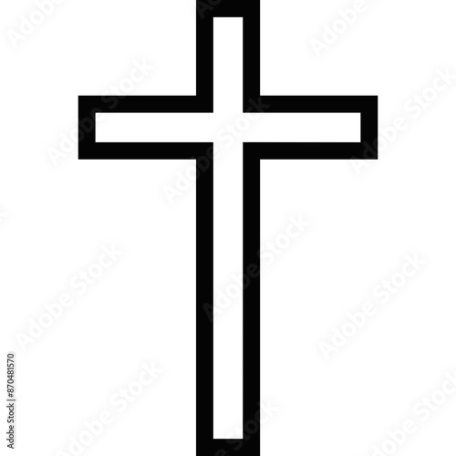 Religion symbol. christian cross vector symbol flat and outline style. Cross symbols. Crucifix. Jesus Christian goddess 