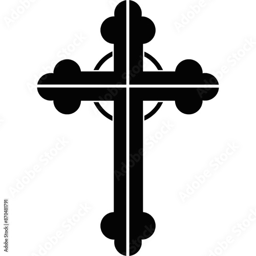 Religion symbol. christian cross vector symbol flat and outline style. Cross symbols. Crucifix. Jesus Christian goddess 
