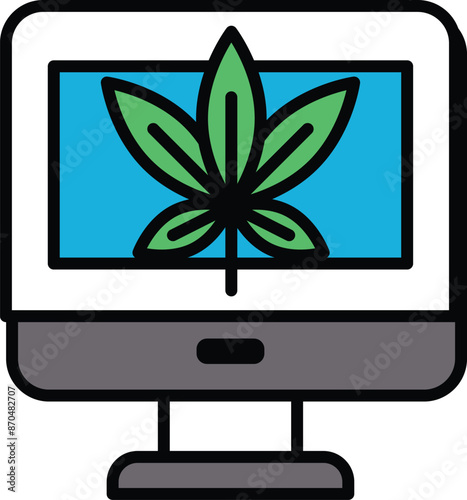 A computer monitor with a leaf on it