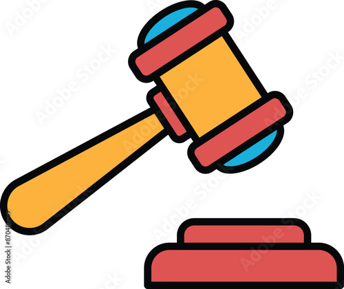 A black and white image of a gavel with a white background