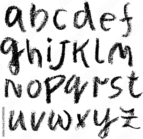 Hand Drawn Grunge Chalk Textured Font